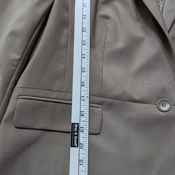 Talbots NEW wool blend Tan one button blazer size 14 - Picture 11 of 12